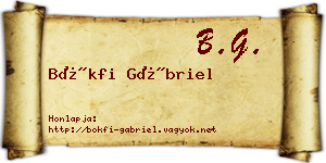 Bökfi Gábriel névjegykártya